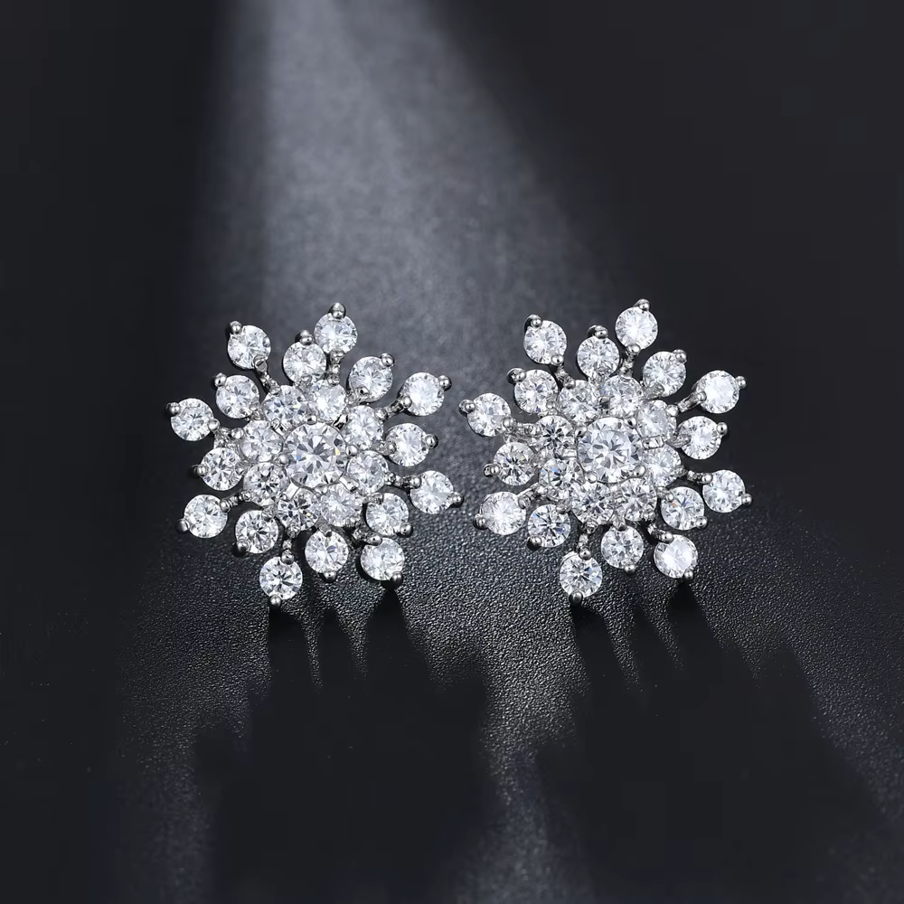 Just Love Jewels Crystal Snowflake Earrings Rhinestone Snowflake Earrings