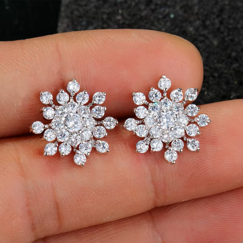 Just Love Jewels Crystal Snowflake Earrings Rhinestone Snowflake Earrings