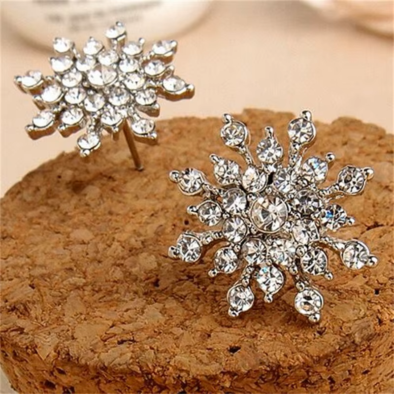 Just Love Jewels Crystal Snowflake Earrings Rhinestone Snowflake Earrings