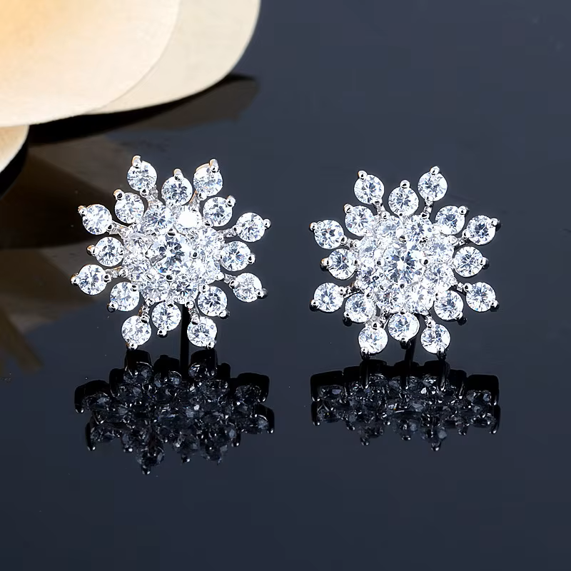 Just Love Jewels Crystal Snowflake Earrings Rhinestone Snowflake Earrings
