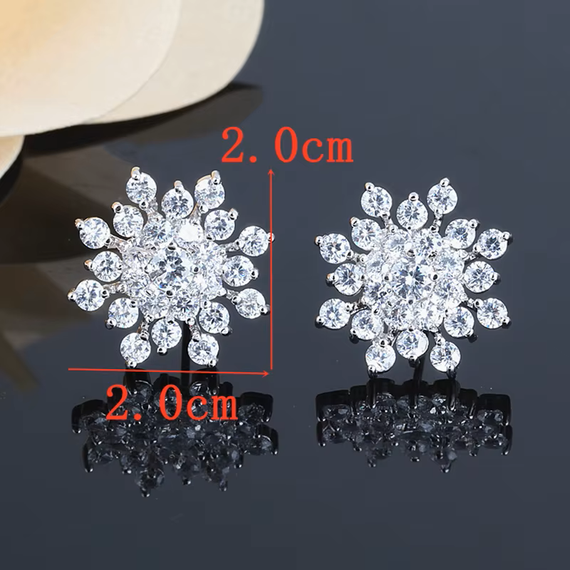 Just Love Jewels Crystal Snowflake Earrings Rhinestone Snowflake Earrings