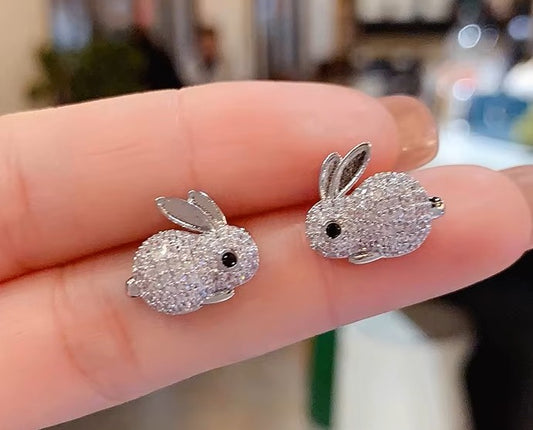 Crystal rabbit earring Easter rabbit  bunny earrring