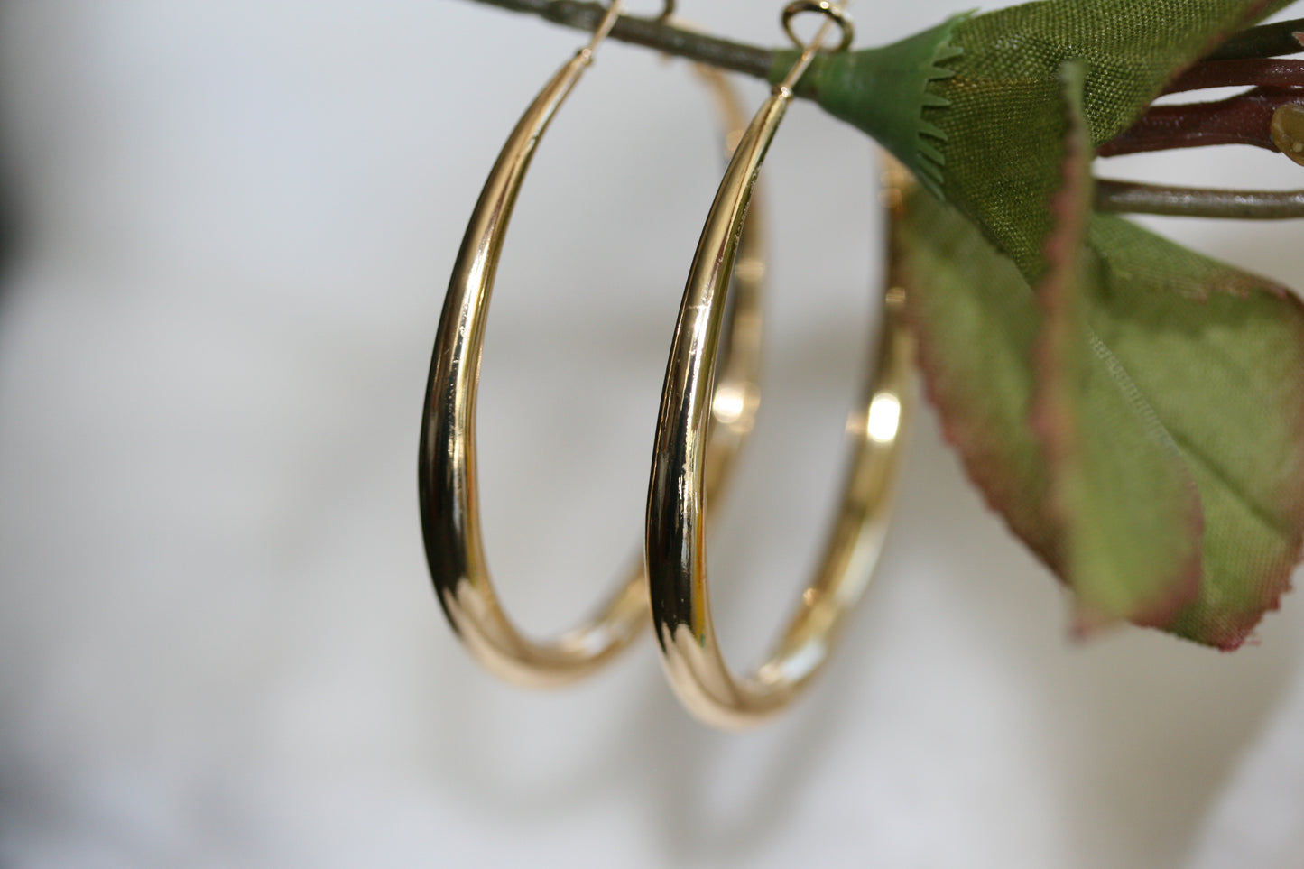 18k Yellow Gold Plated Bold Round Hoop Earrings| Classic Jewelry for Women