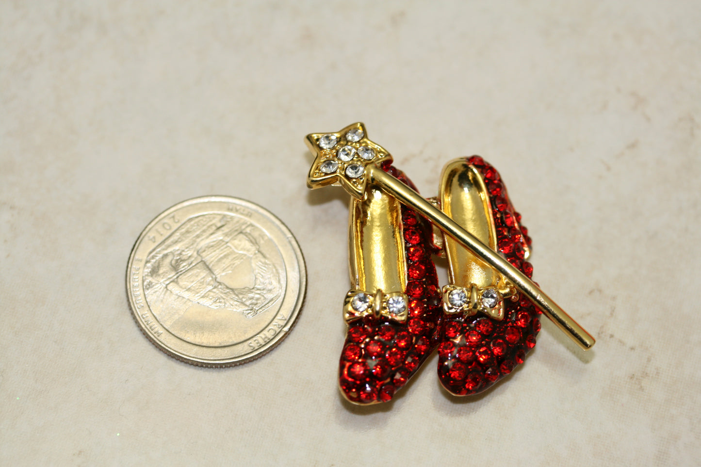 Just Love Jewels Wizard of Oz Pave Austrian Faceted Crystal Dorothy Shoes Brooches Pin