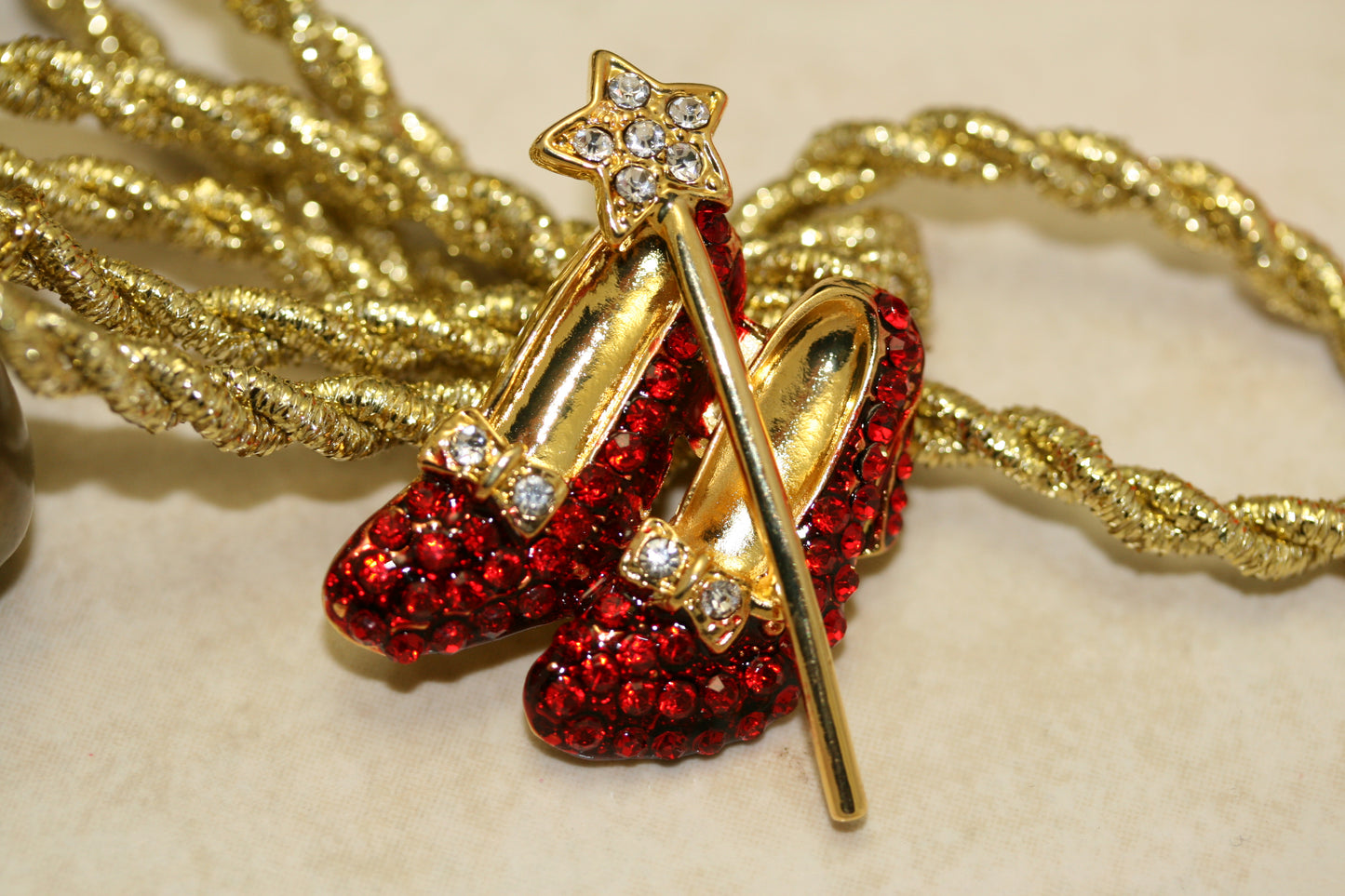 Just Love Jewels Wizard of Oz Pave Austrian Faceted Crystal Dorothy Shoes Brooches Pin