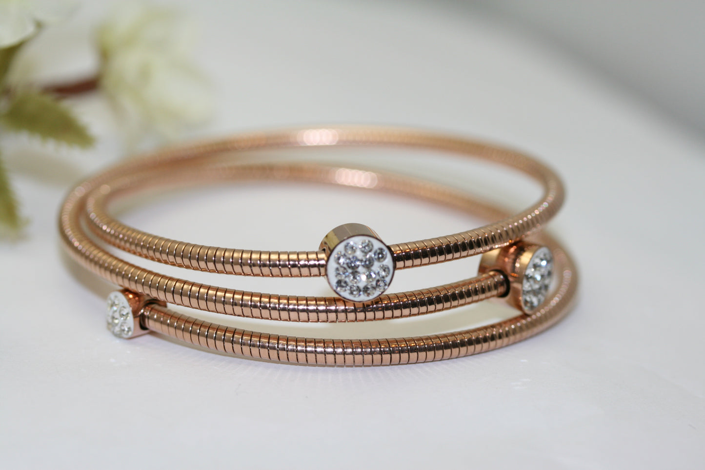 Just Love Jewels Stainless Steel Cable Wire Wrap Style Stacking Bangle Bracelet