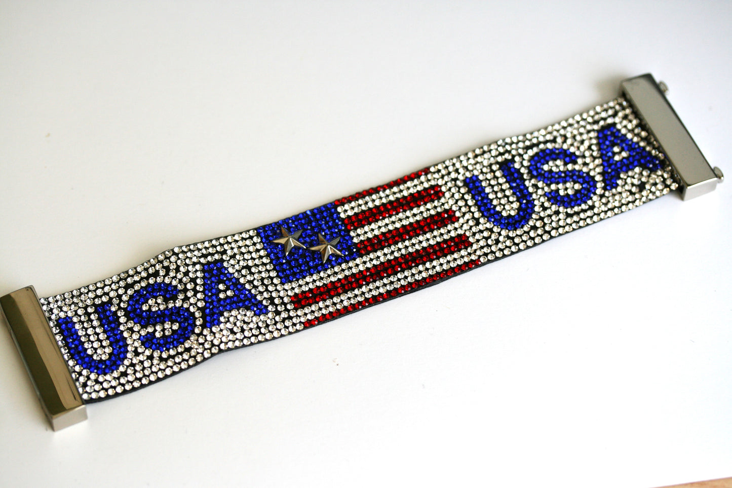 Rhinestones Classic Patriotic Bracelet - US Flag Pattern Bracelets