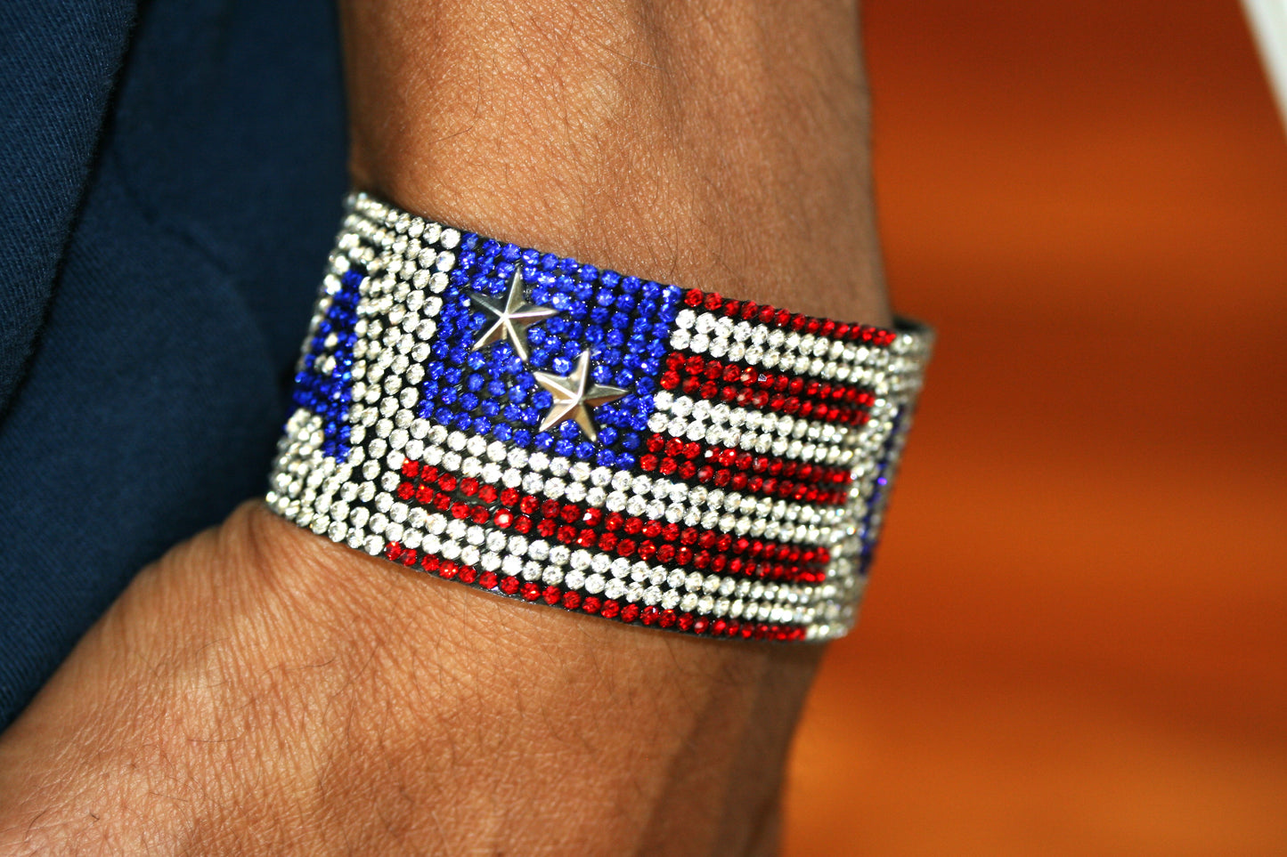 Rhinestones Classic Patriotic Bracelet - US Flag Pattern Bracelets