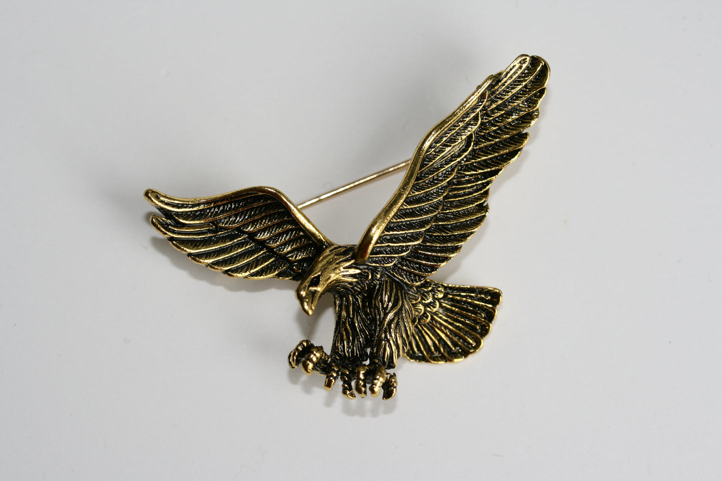Vintage look gold plated flying eagle brooch Gold Flying Eagle Pin Antique Eagle Pendant