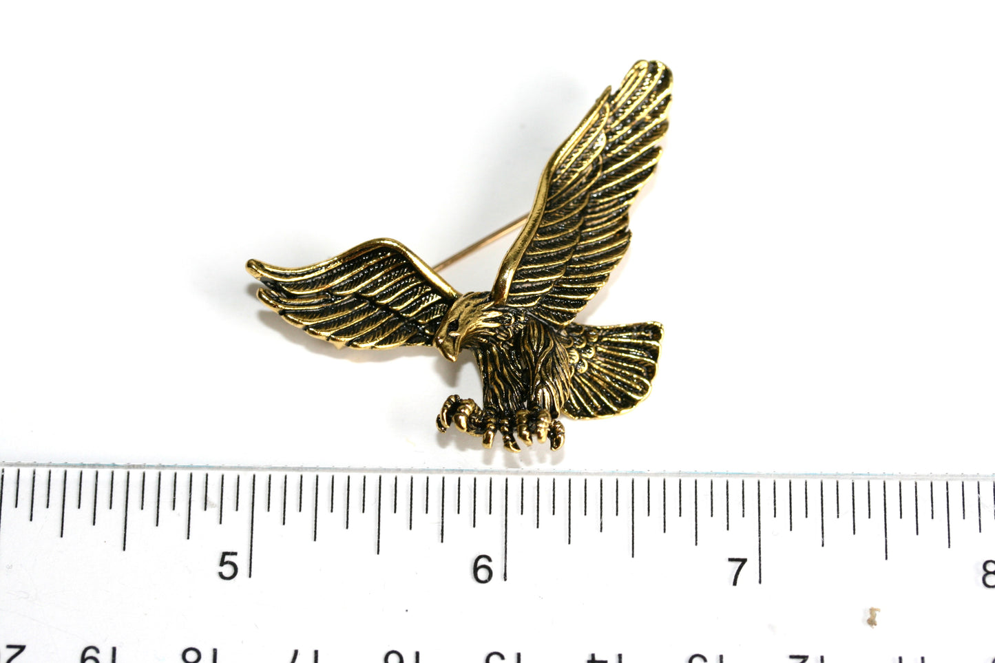 Vintage look gold plated flying eagle brooch Gold Flying Eagle Pin Antique Eagle Pendant