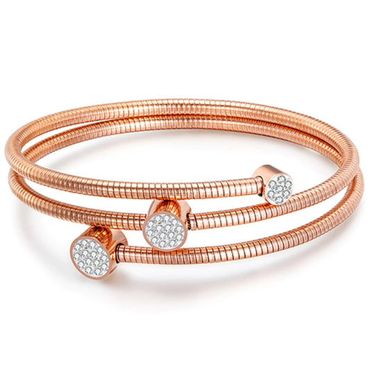 Just Love Jewels Stainless Steel Cable Wire Wrap Style Stacking Bangle Bracelet