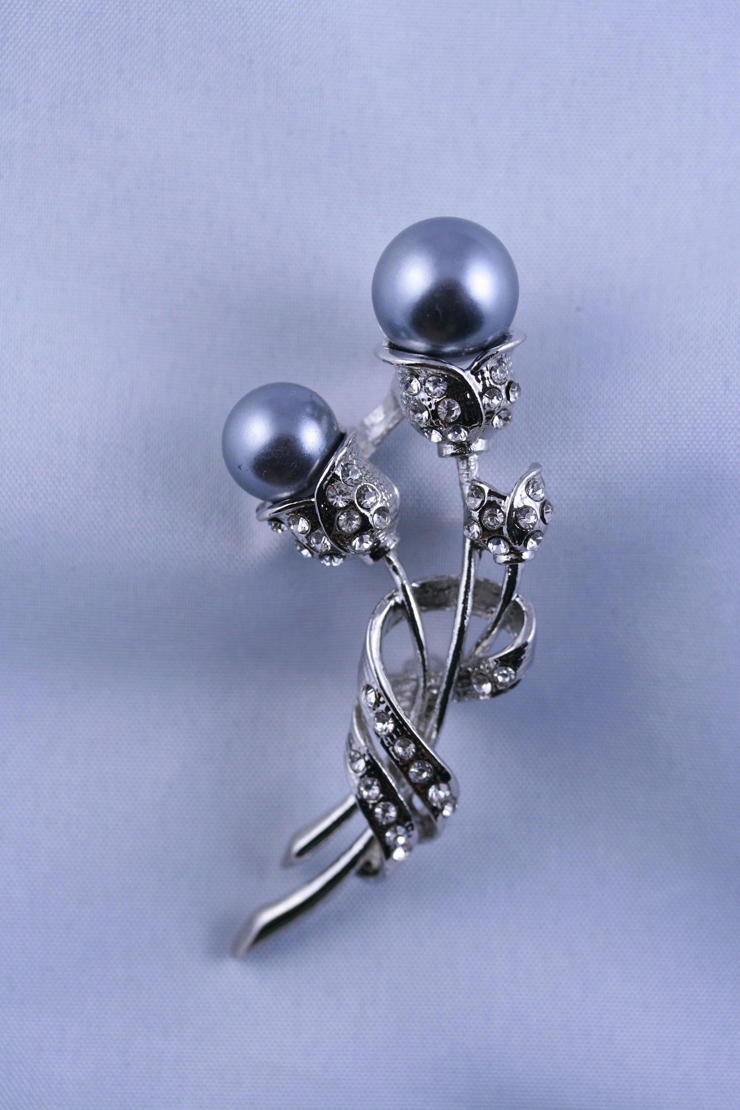 Faux Pearl Flower Rhinestone Brooch Flower Pin Valentine's Day Jewelry Gift, Embellishment Fashion Accessories