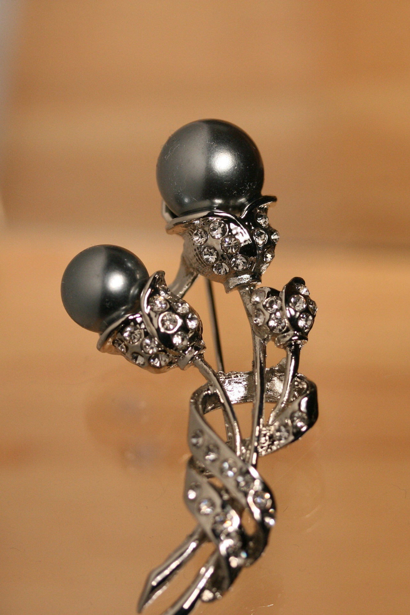 Faux Pearl Flower Rhinestone Brooch Flower Pin Valentine's Day Jewelry Gift, Embellishment Fashion Accessories