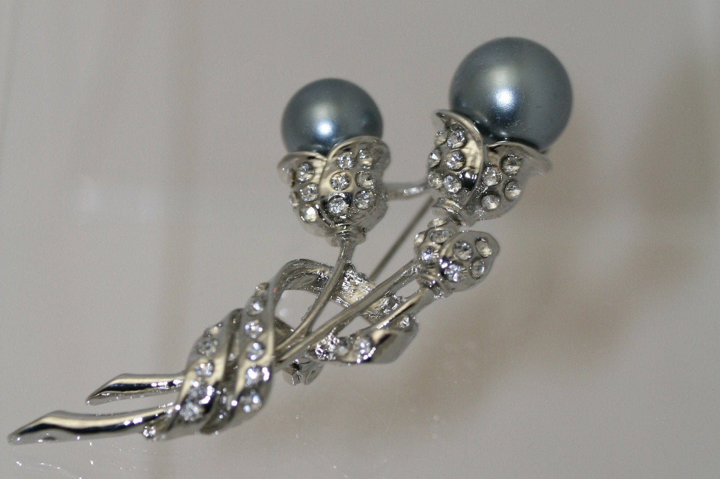 Faux Pearl Flower Rhinestone Brooch Flower Pin Valentine's Day Jewelry Gift, Embellishment Fashion Accessories