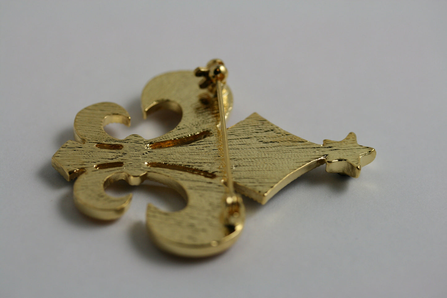 Rhinestone French Fleur De Lis Pin Brooch & Earrings Set New Orleans Mardi Gras Jewelry Gift For Her, Crystal Fleur De Lis Earrings