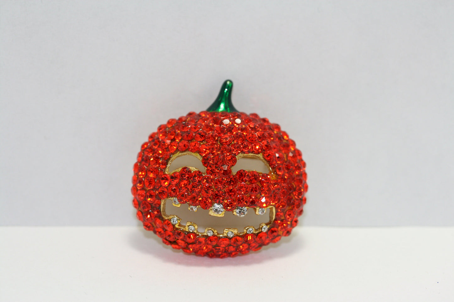 Halloween Brooch Orange Rhinestone Pumpkin Shape Festive Brooches Pin, Halloween Pumpkin Fashion Jewelry