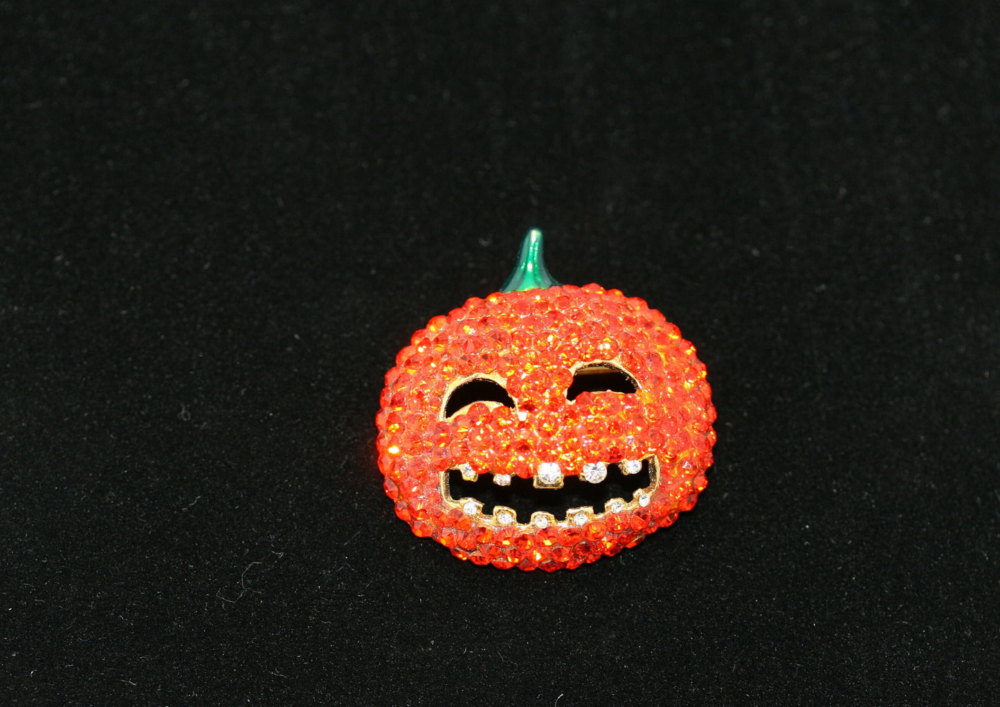 Halloween Brooch Orange Rhinestone Pumpkin Shape Festive Brooches Pin, Halloween Pumpkin Fashion Jewelry