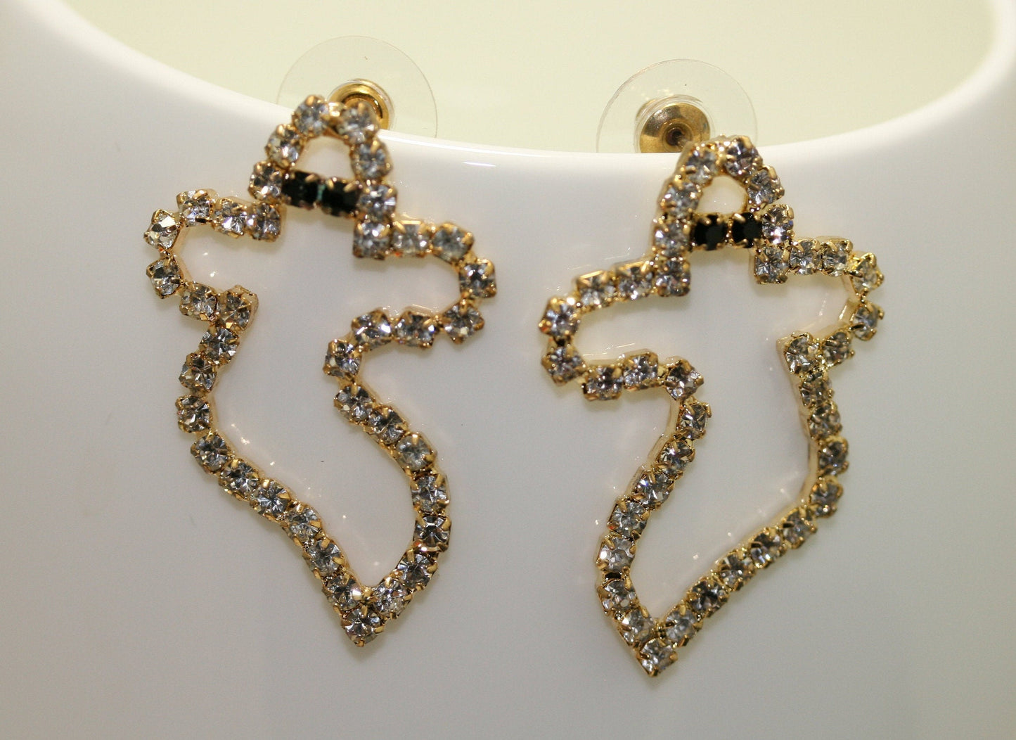 Rhinestone Halloween Earrings for Women Ghost Post Cute Earrings for Women and Teen Girls