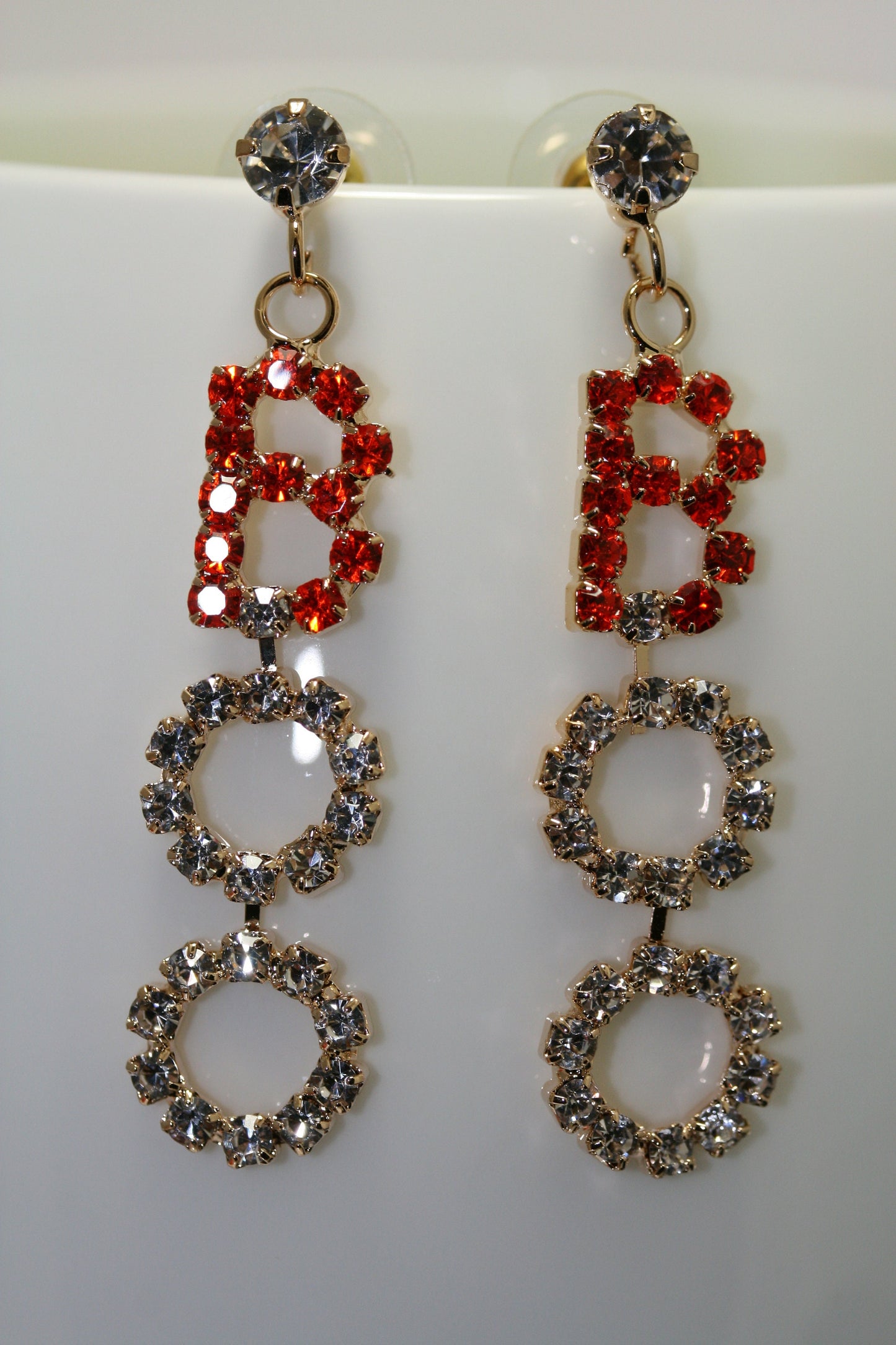 Rhinestone BOO Earrings Halloween BOO Post Earrings Spooky Scary Fun Party Jewelry