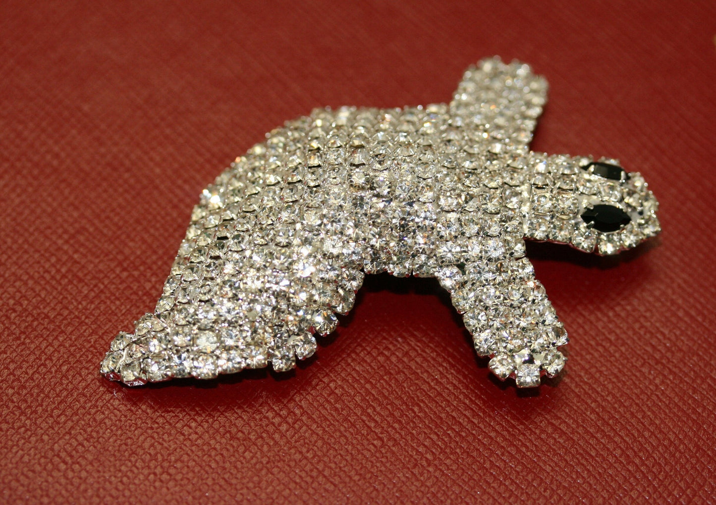 Vintage Jewelry Adorable Rhinestone Spooky Flying Ghost Halloween Pin Brooch