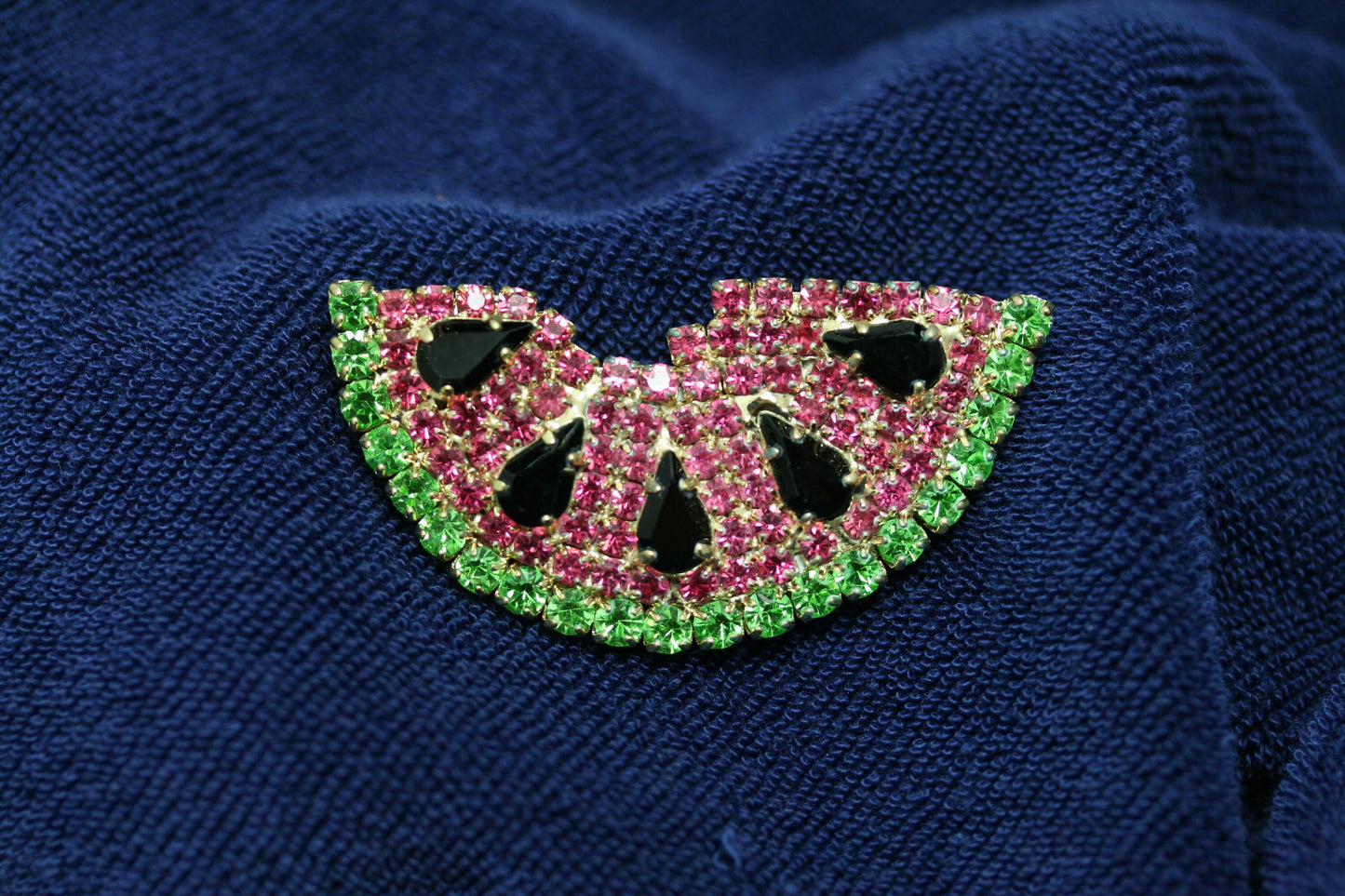 Rhinestone Watermelon Fruit Prong Set Brooch Pin, Summer Watermelon Festival Brooch Pin