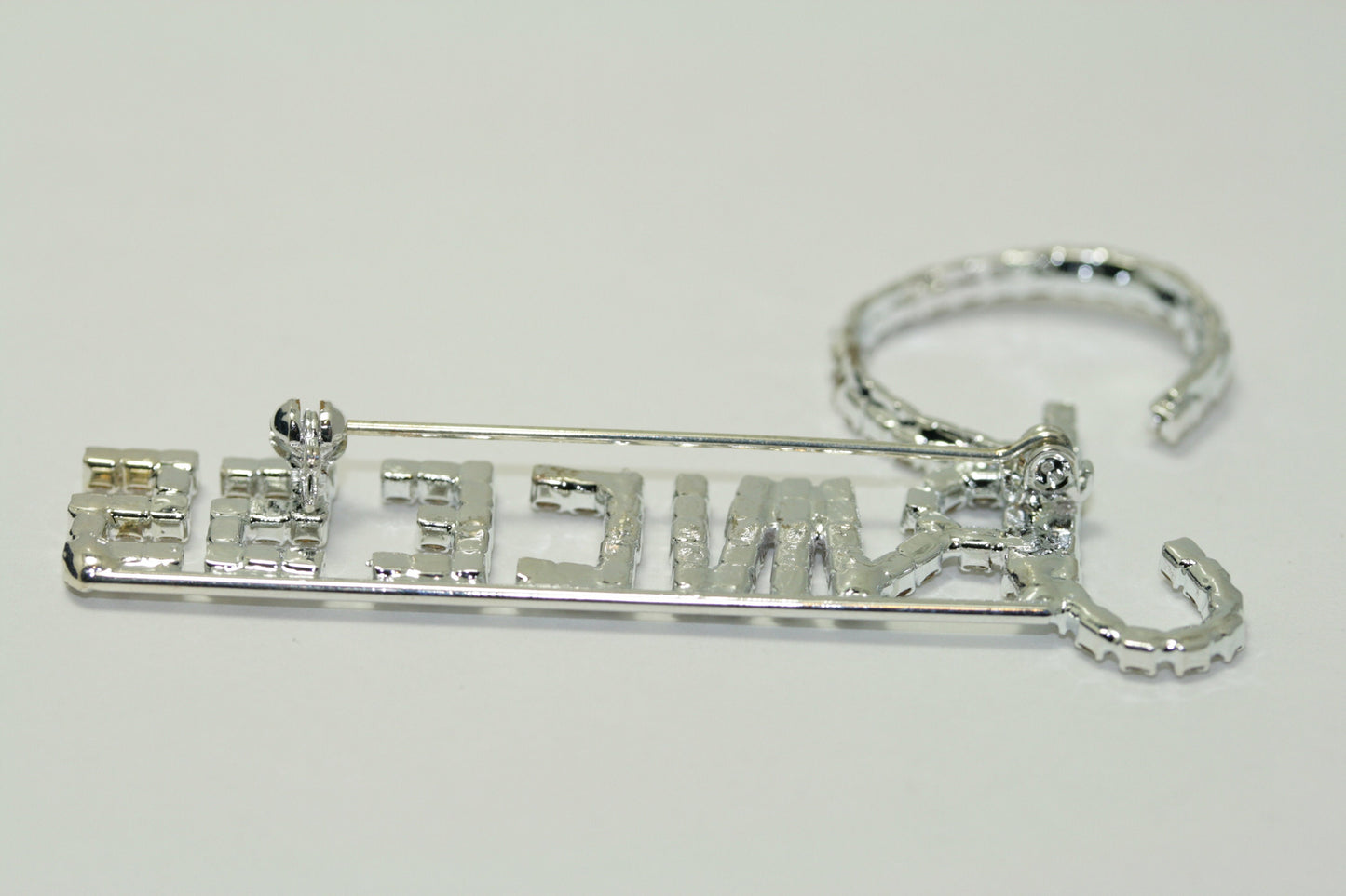 FASHION JEWELRY, Rhinestone "Princess" Word Brooch Pin, Letter Pin