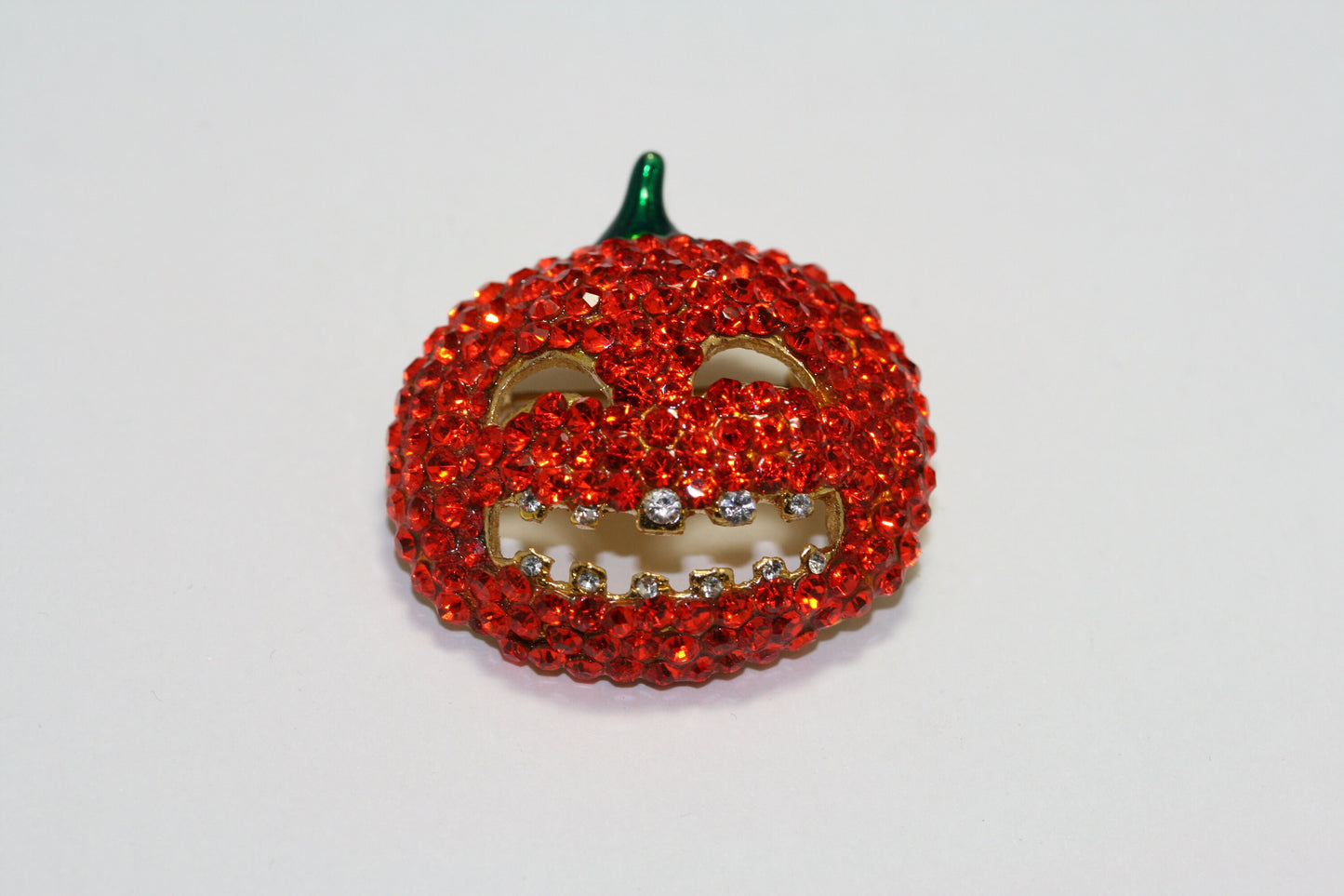 Halloween Brooch Orange Rhinestone Pumpkin Shape Festive Brooches Pin, Halloween Pumpkin Fashion Jewelry
