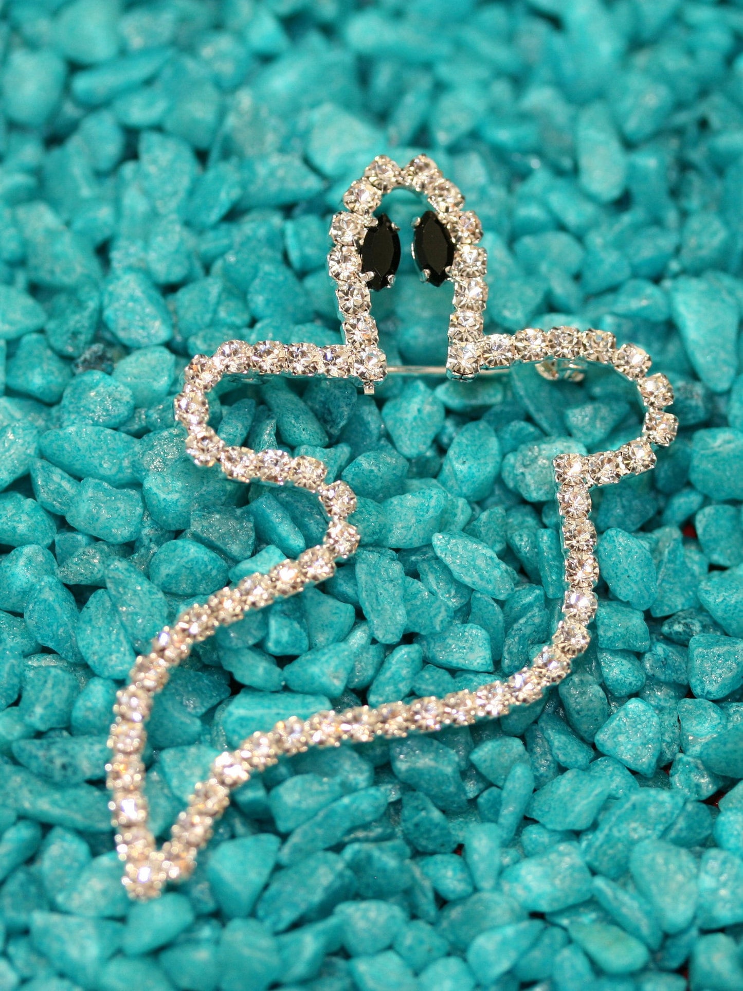 Rhinestone Crystal Outline Ghost Halloween Brooch Pin, White Ghost Brooch,