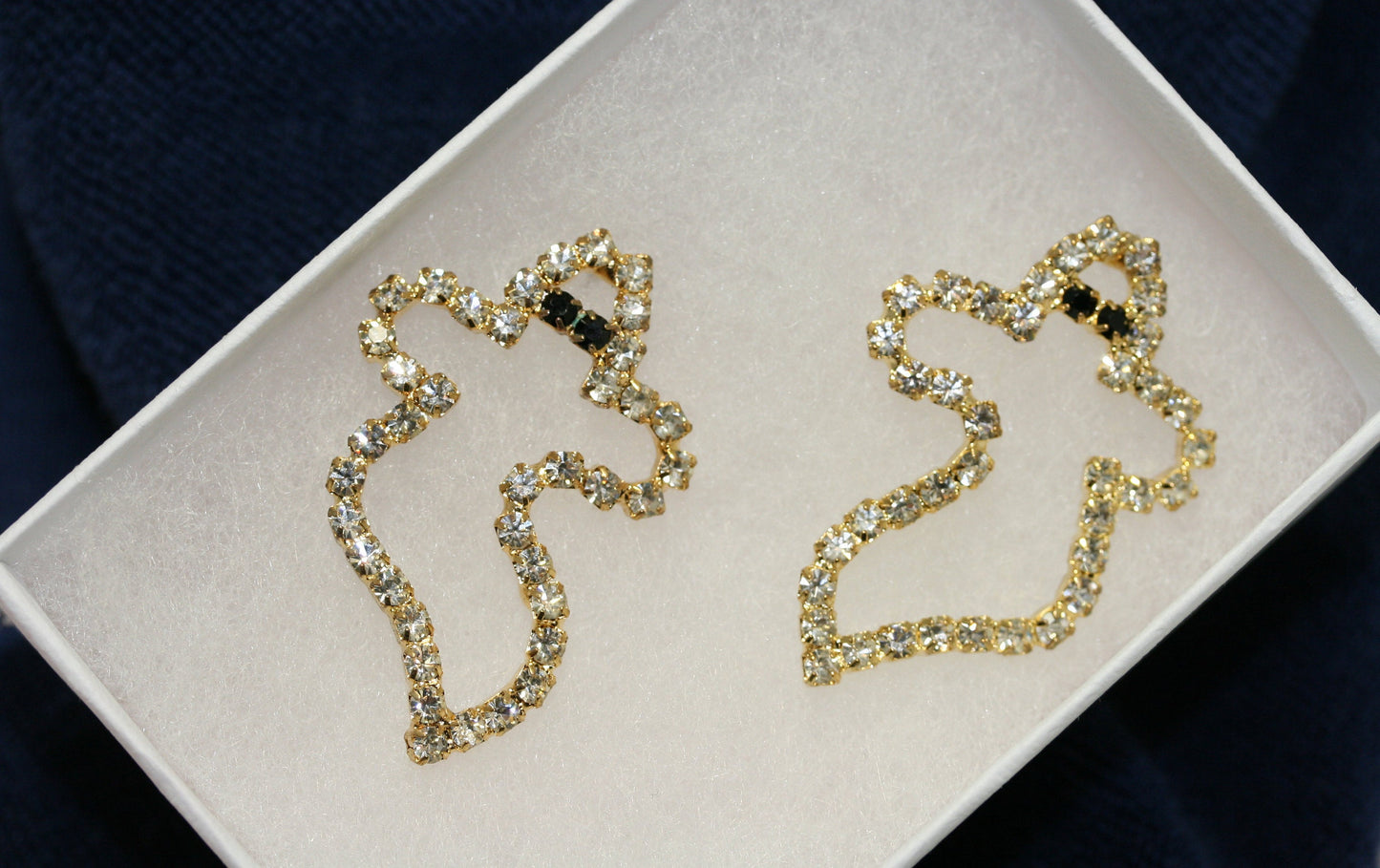 Rhinestone Halloween Earrings for Women Ghost Post Cute Earrings for Women and Teen Girls