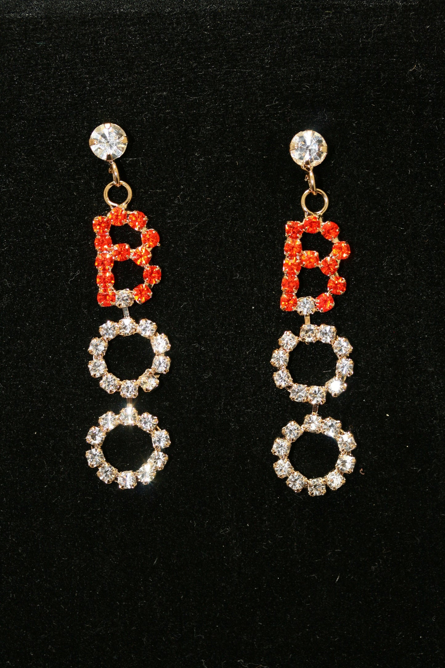 Rhinestone BOO Earrings Halloween BOO Post Earrings Spooky Scary Fun Party Jewelry
