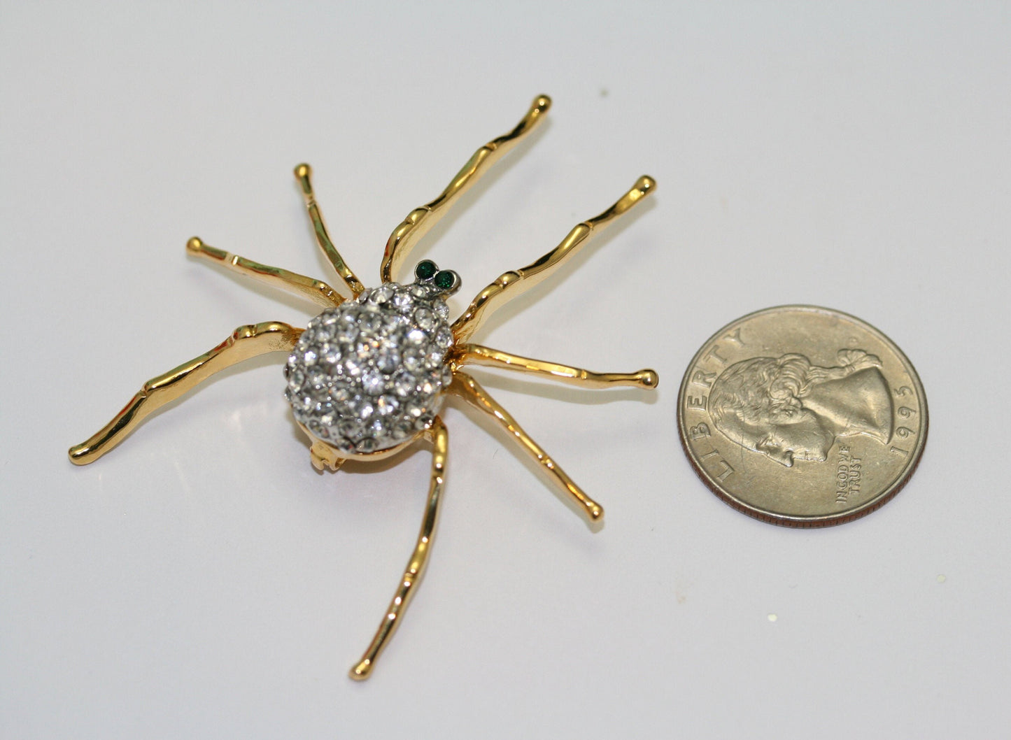 Rhinestone Halloween Crystal Spider Brooches Pins For Man Women Insect Brooch Pin