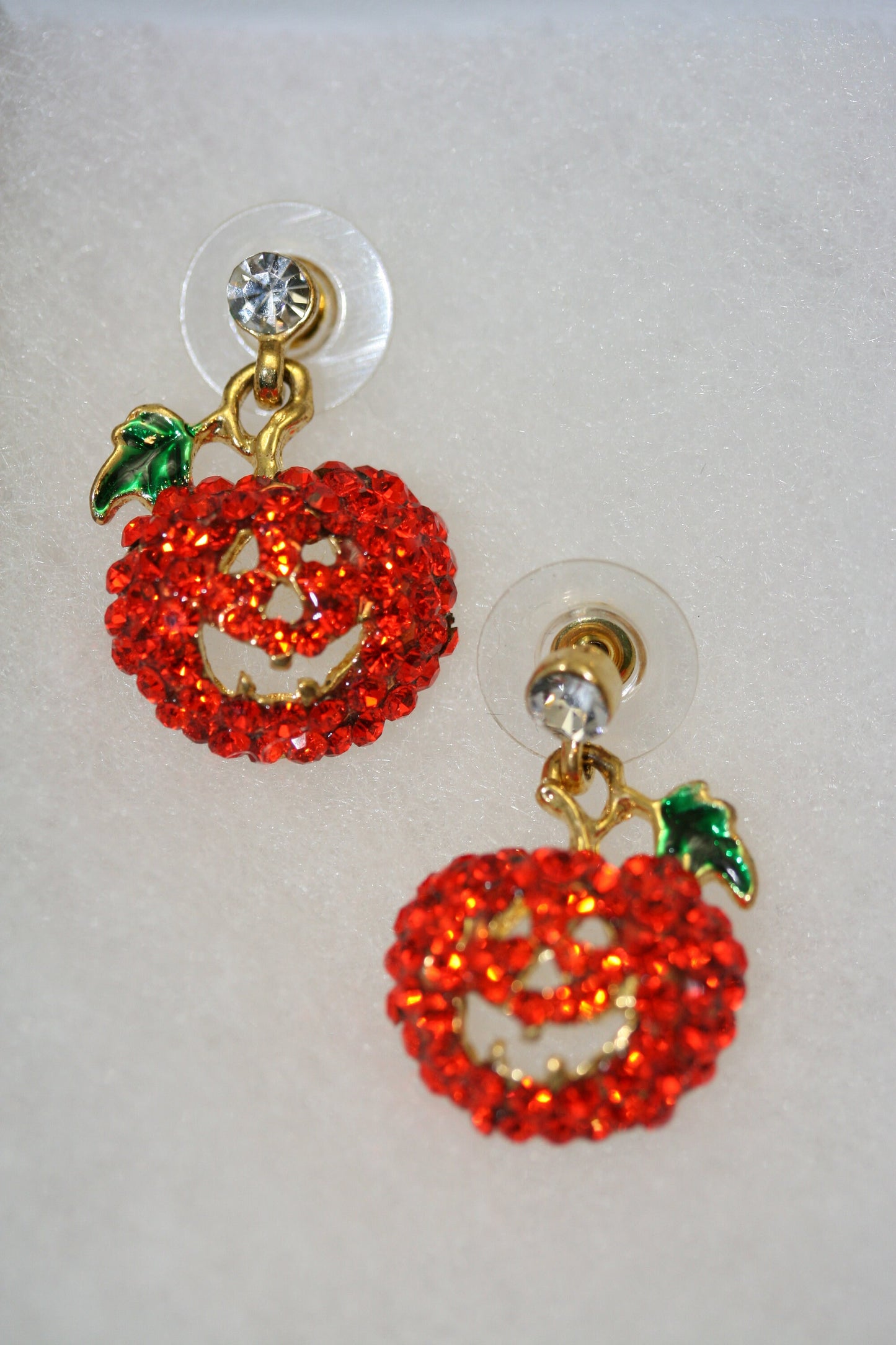 Crystal Ear stud for Girls Fashion Dangle Rhinestone Pumpkin Charms Earrings For Halloween Gifts