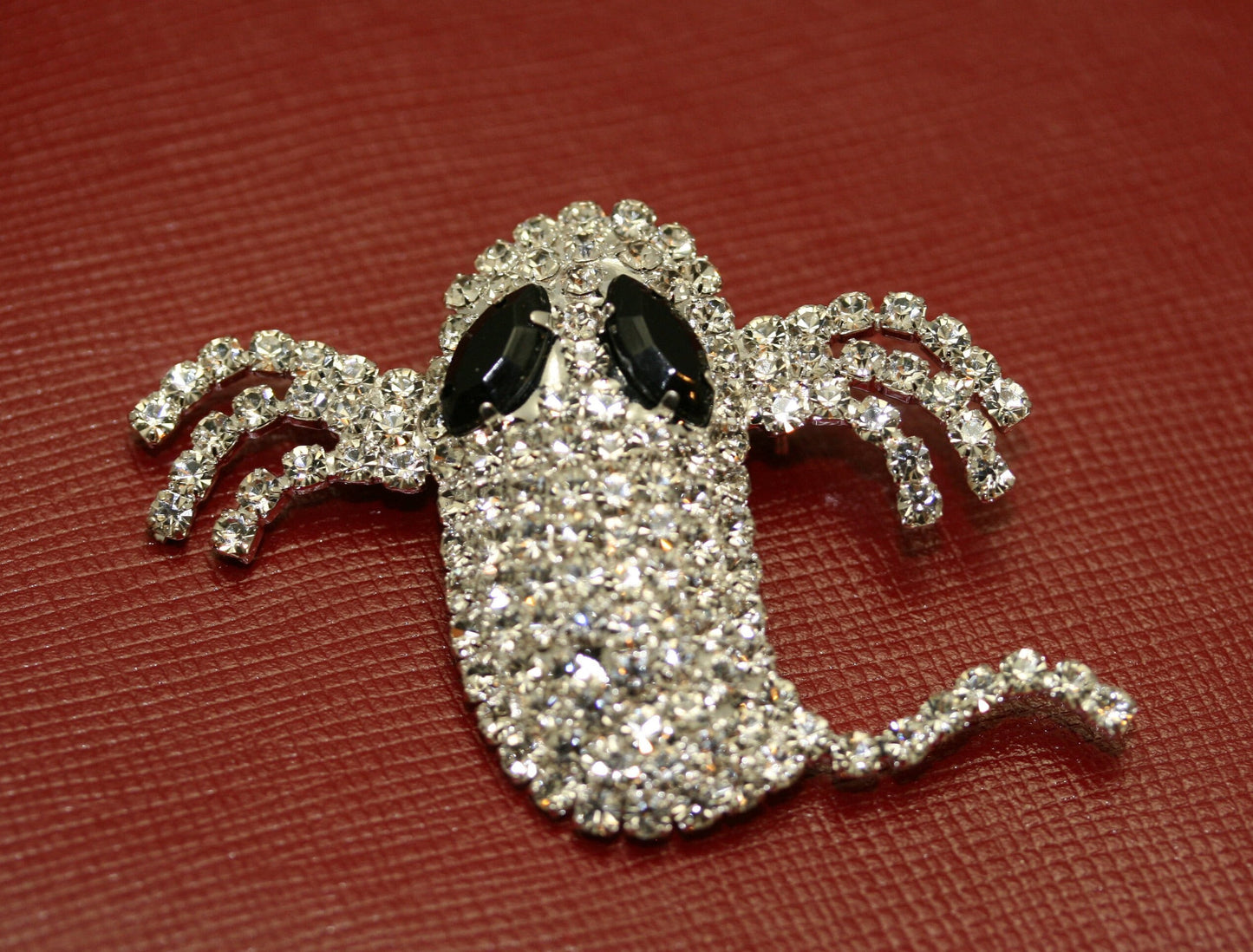 GRANDLING Bling bling Halloween Ghost Theme Gift Rhinestone Jewelry "Ghost" Brooch Pins
