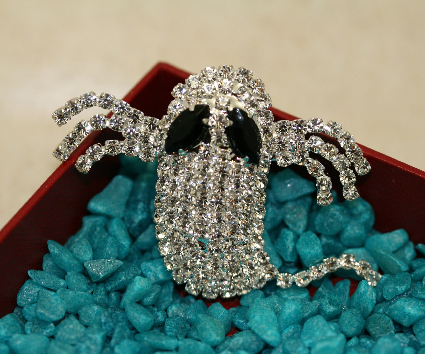 GRANDLING Bling bling Halloween Ghost Theme Gift Rhinestone Jewelry "Ghost" Brooch Pins