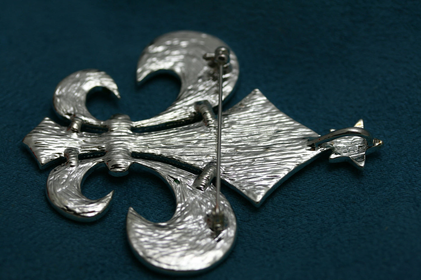 Rhinestones Fleur de Lis Brooch, France Fleur De Lis Pendant, Crystal French Fleur De Lis Jewelry Gift, New Orleans Fleur De Lis Brooch