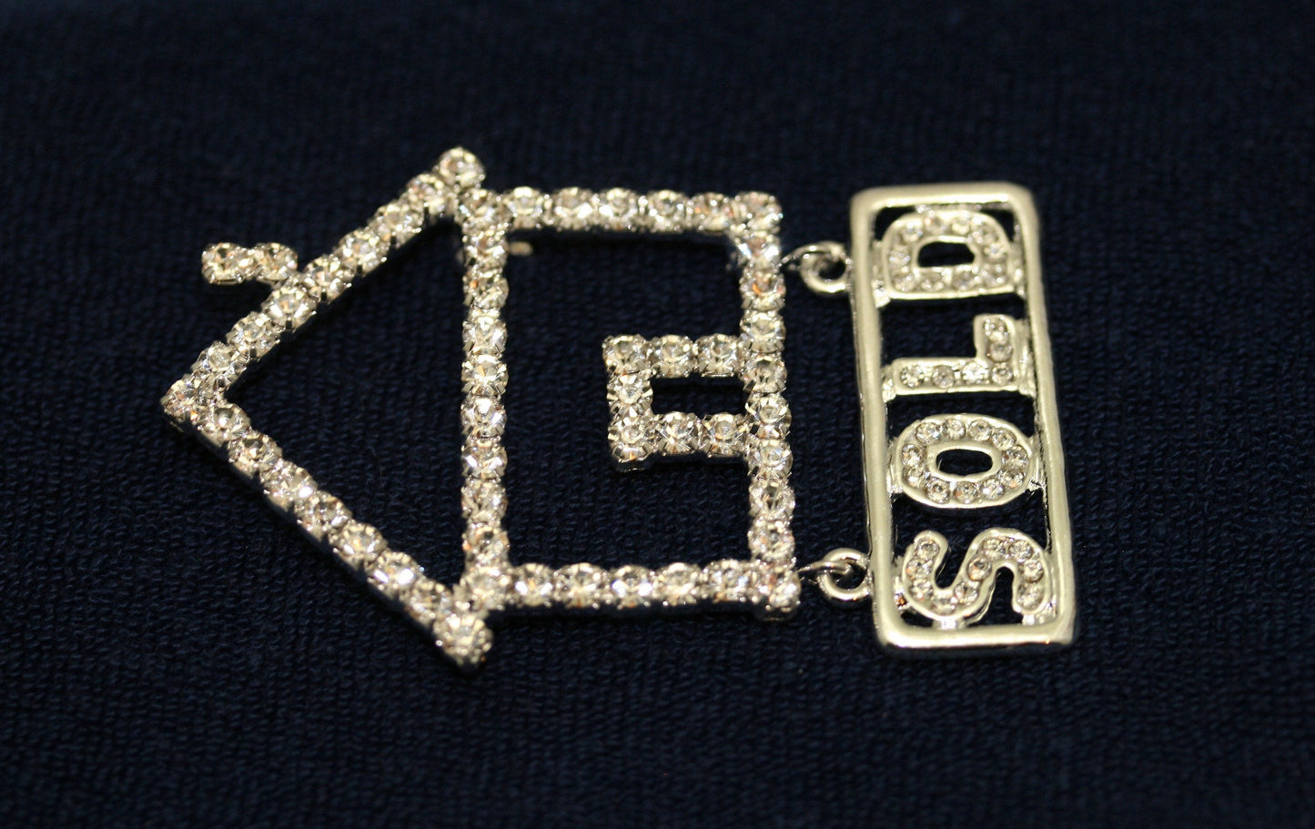 Silver Tone Rhinestone House Home Sold Sign Realtor Brooch Pin
