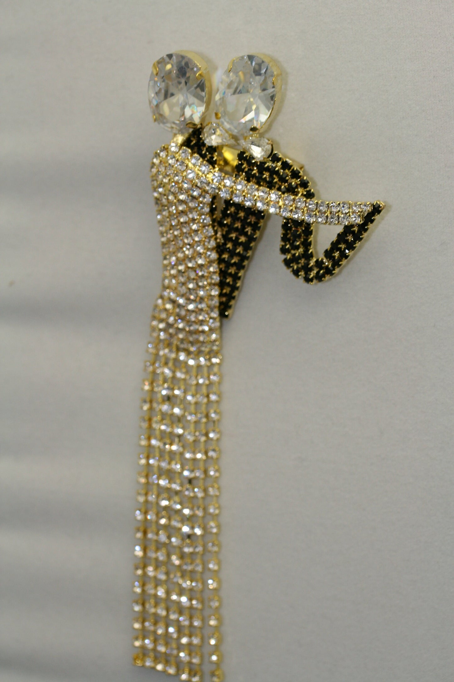 Ballroom Dancers Pin CZECH-style Rhinestones Dancing Couple Dancers Brooch Waltzing Art Deco