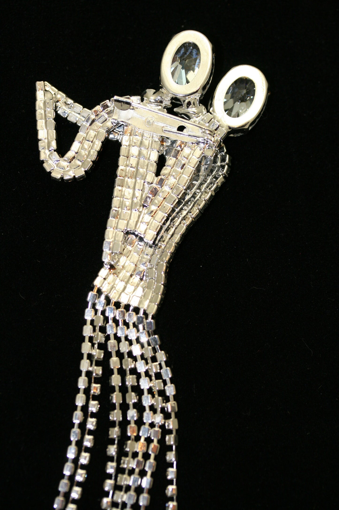 Ballroom Dancers Pin CZECH-style Rhinestones Dancing Couple Dancers Brooch Waltzing Art Deco
