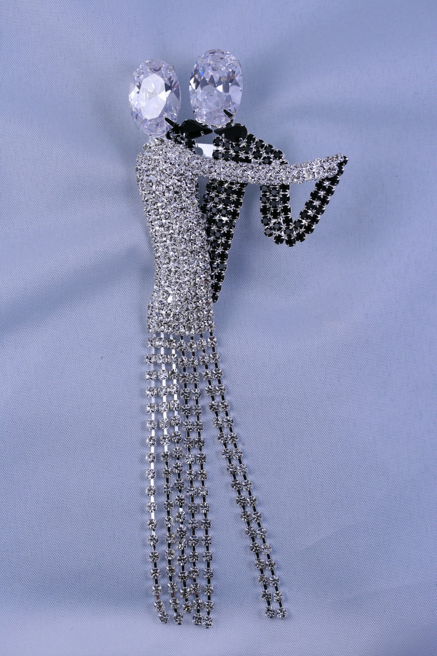 Ballroom Dancers Pin CZECH-style Rhinestones Dancing Couple Dancers Brooch Waltzing Art Deco