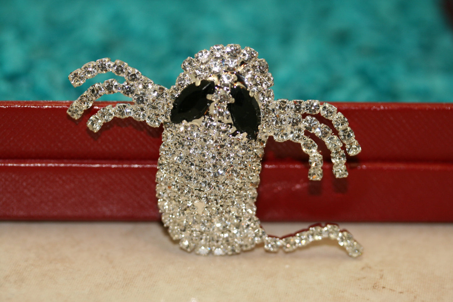 GRANDLING Bling bling Halloween Ghost Theme Gift Rhinestone Jewelry "Ghost" Brooch Pins