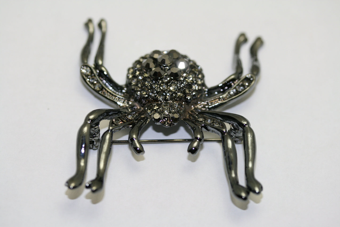 Vintage Rhinestone Inlaid Spider Brooch Pin Halloween Brooch Jewelry