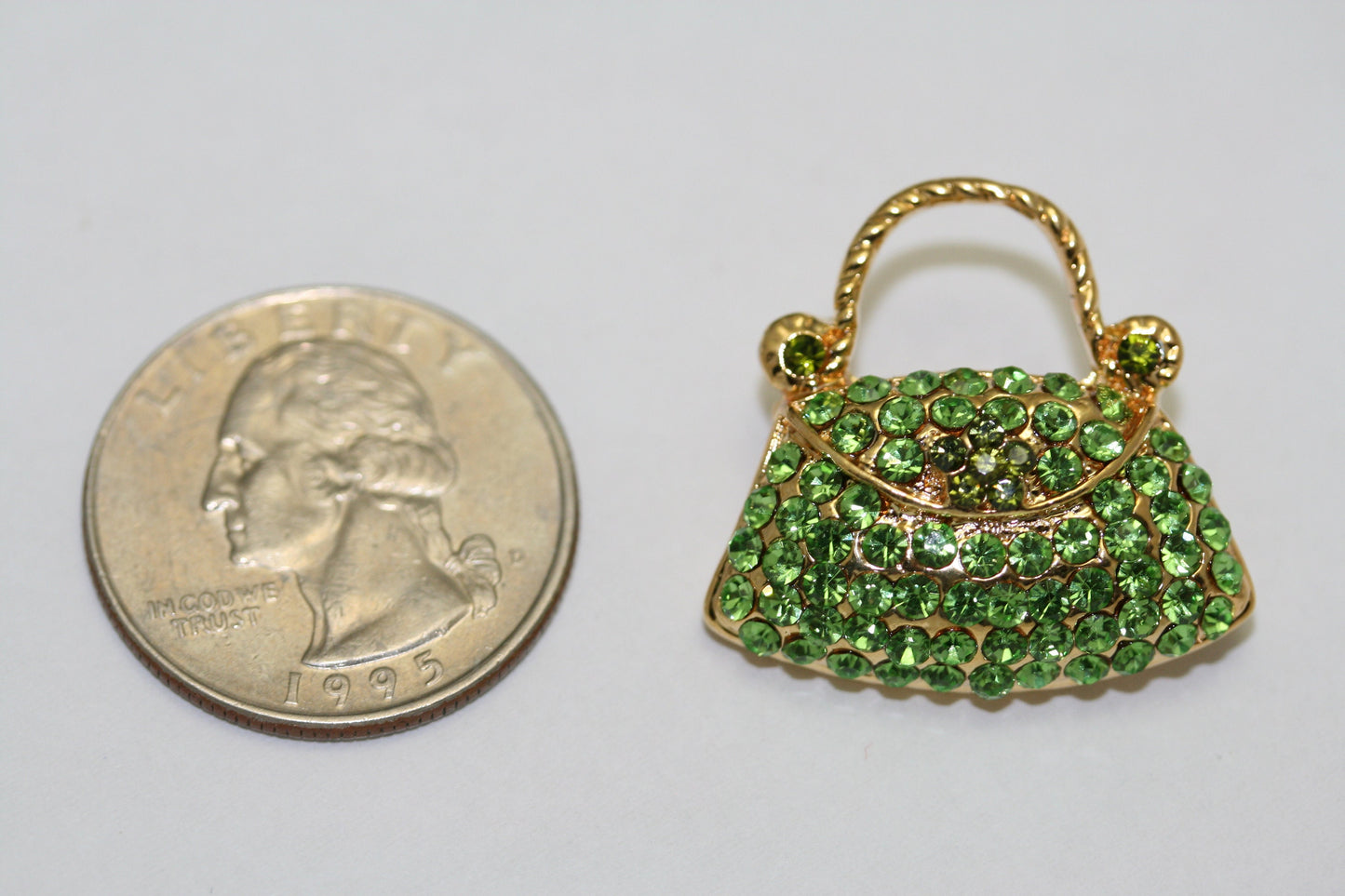 Crystal Women Basket Purse Handbag Trinket Brooch Pin, Rhinestone Women Purse Fashion Jewelry Gift, DIY Jewelry