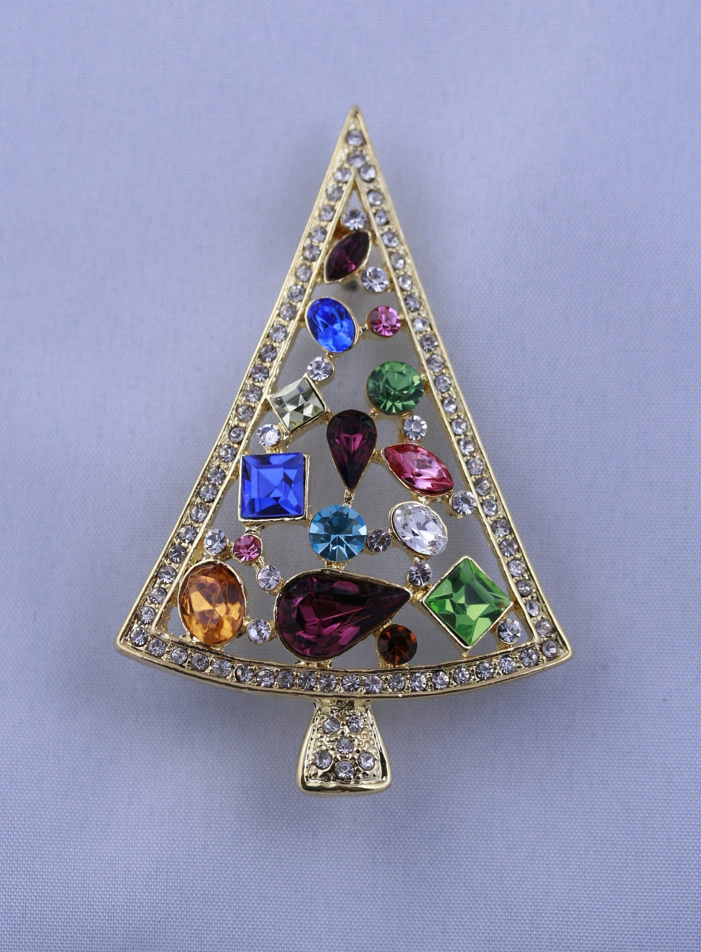 Christmas tree pin brooch, Holiday Christmas Jewelry