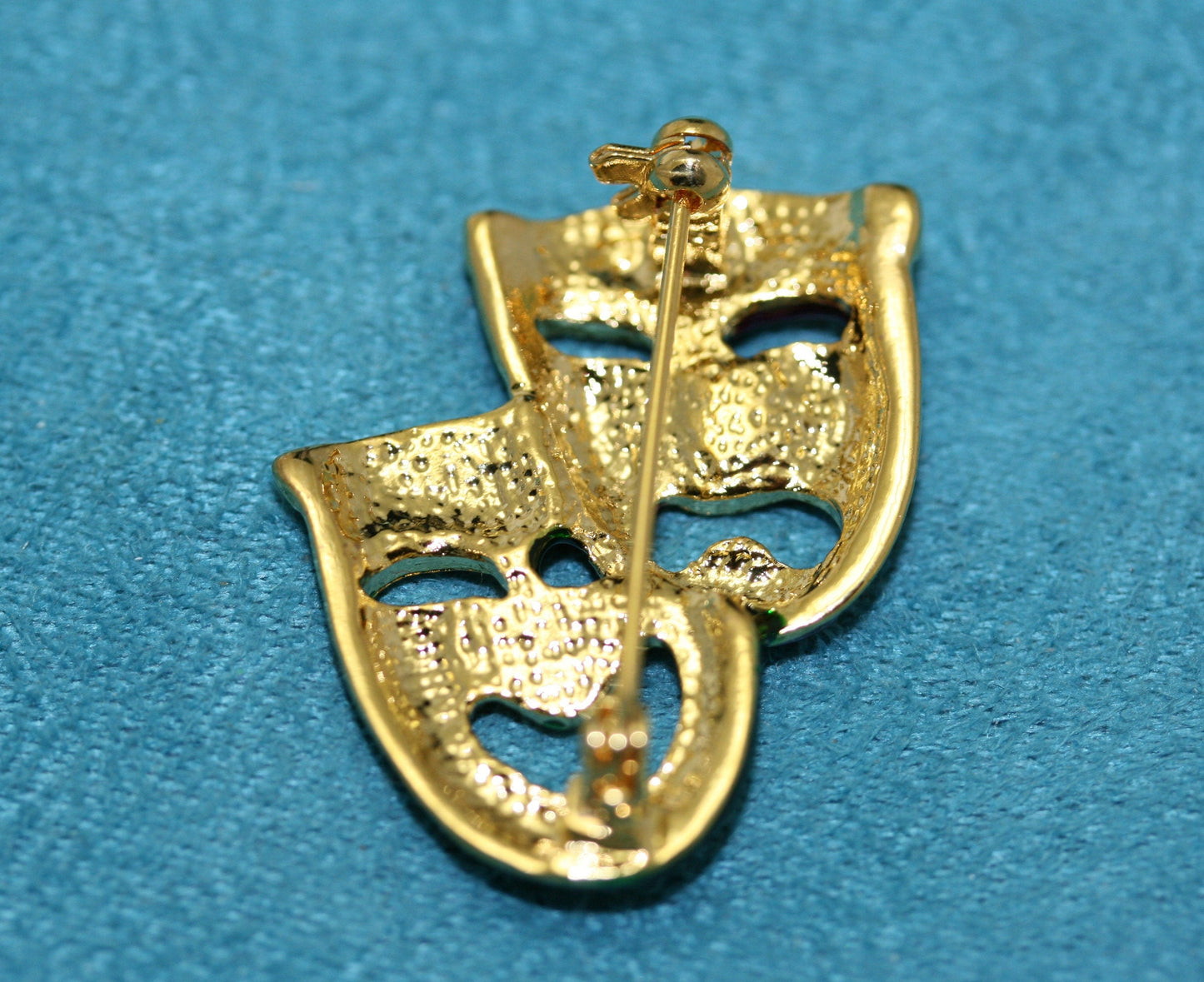 Vintage Comedy Tragedy Broach, Mardi Gras Fashion Jewelry, theater pin, Mardi Gras