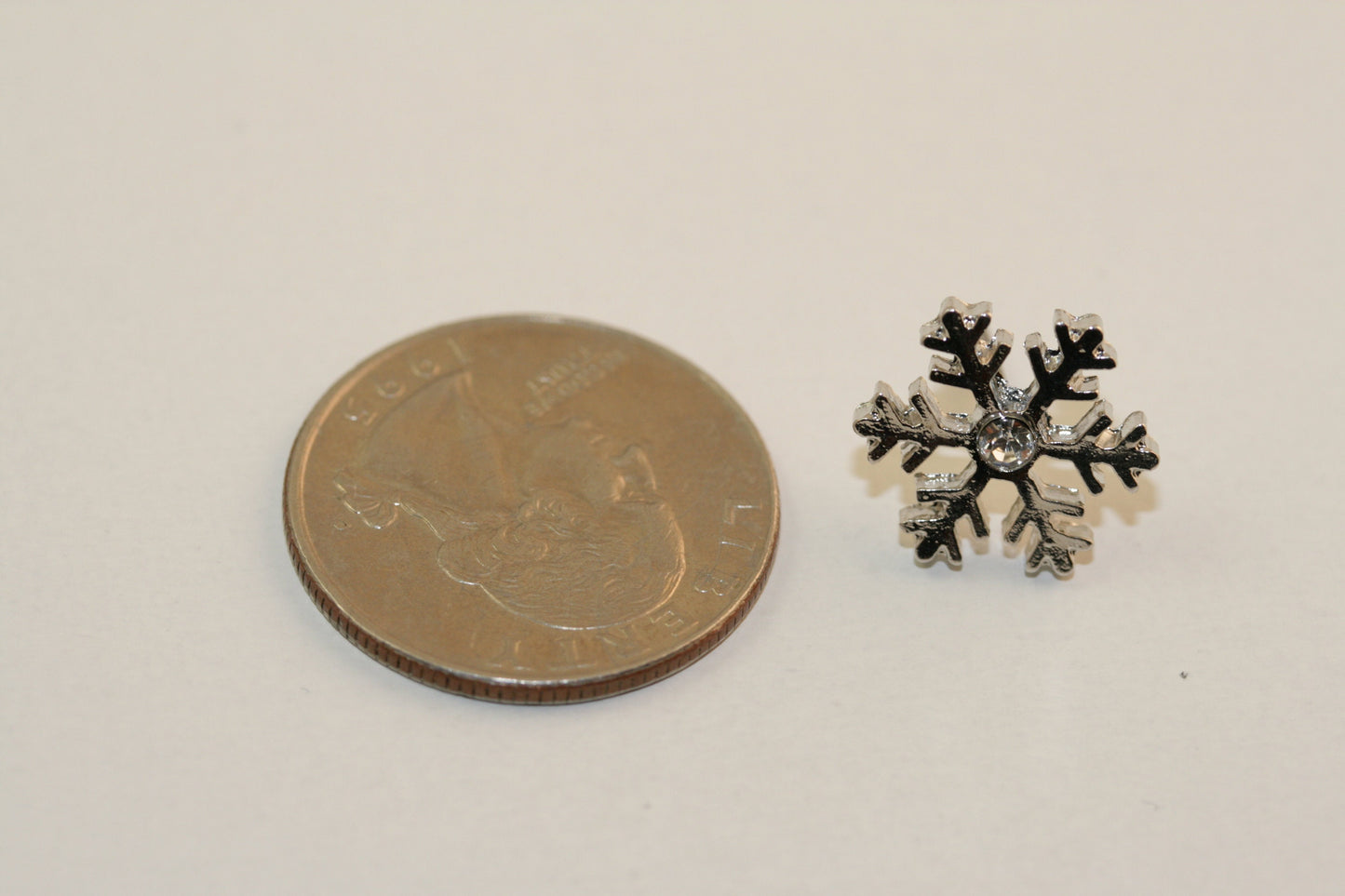 Rhinestone Snowflake earrings, Winter Ear Studs, Snow Earrings, Holiday Snowflake Jewelry, Christmas gifts, Sold as a pair