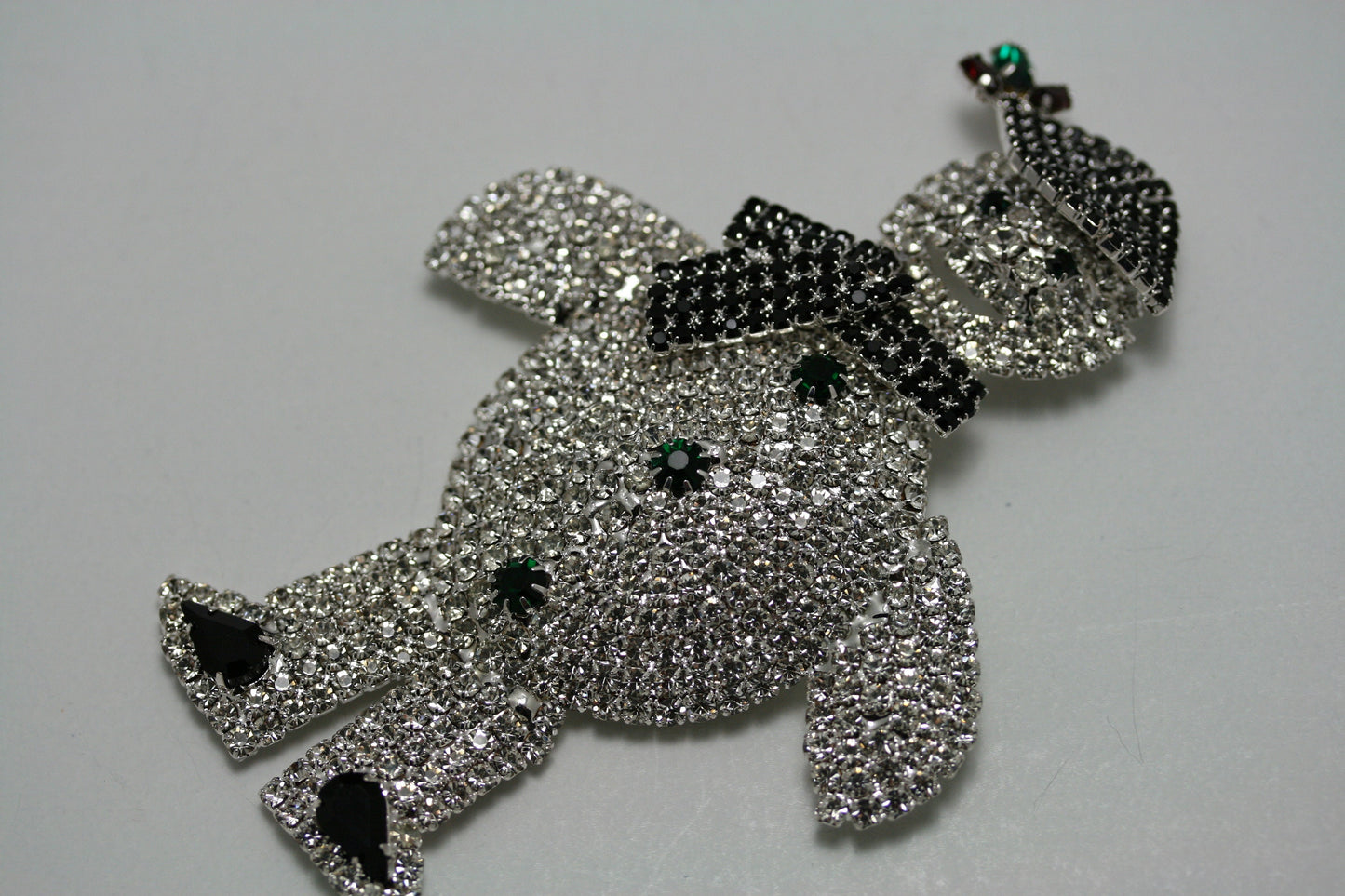 Large Rhinestone Christmas Snowman Brooch Pin, Stunning Winter Snowman Brooch, Holiday Jewelry Gift