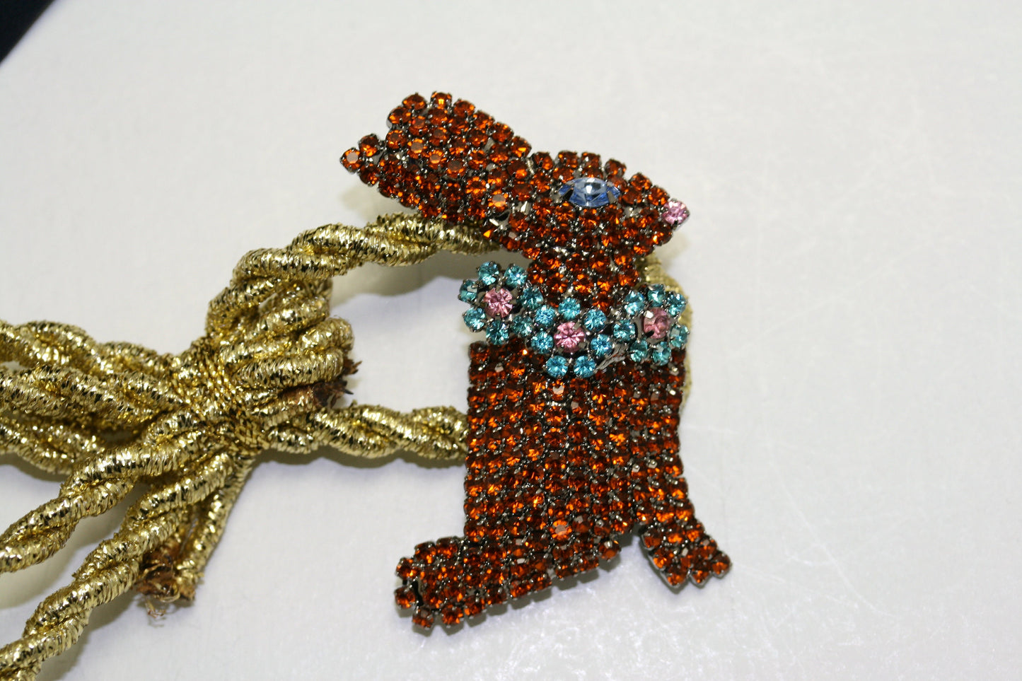Rhinestone Easter Chocolate Bunny Brooch Pin, Easter Bunny Rabbit Jewelry Gift