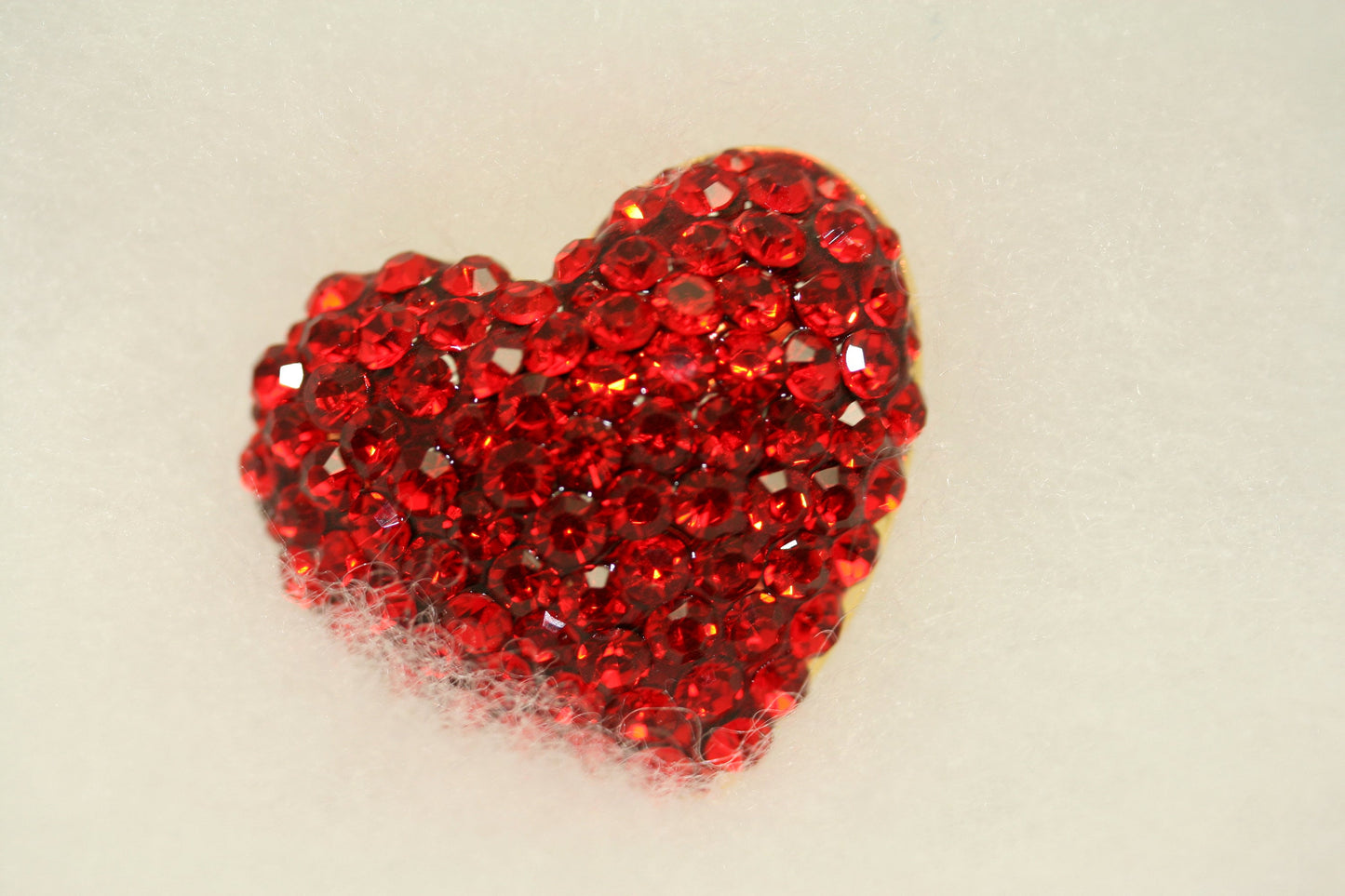 Valentine's Day Pendant Pin & Earrings Set, Red Ruby Rhinestone Valentine's Heart Necklace Charm, Wedding Jewelry Gift,