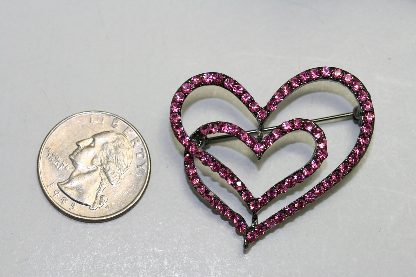 Rhinestone Heart Shape Brooch Pin Love Brooch Fashion Valentine's Day Jewelry Gift wedding heart brooch,