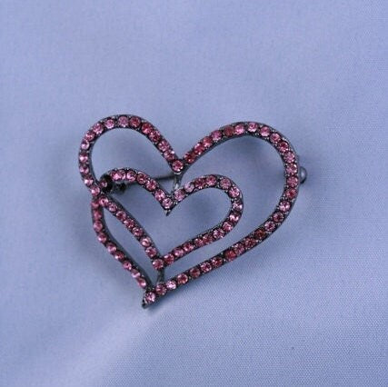 Rhinestone Heart Shape Brooch Pin Love Brooch Fashion Valentine's Day Jewelry Gift wedding heart brooch,
